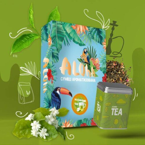 Безникотиновая смесь Aloha Жасминовый чай 100 грамм