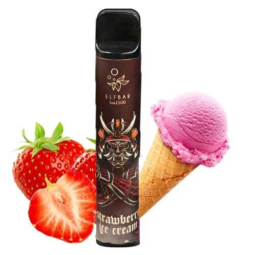 Elf bar lux 1500 Strawberry ice cream (Клубничное мороженое)