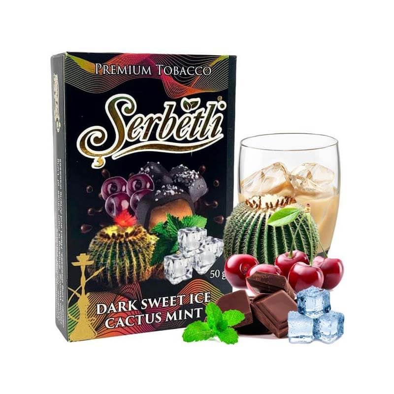 Тютюн Serbetli Dark sweet ice cactus mint (Темна насолода айс кактус м'ята) 50 грам