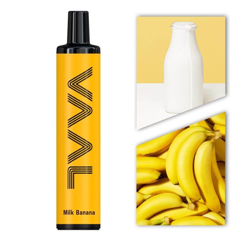 Одноразовая электронная сигарета VAAL 1500 Banana milk (Молочный банан)