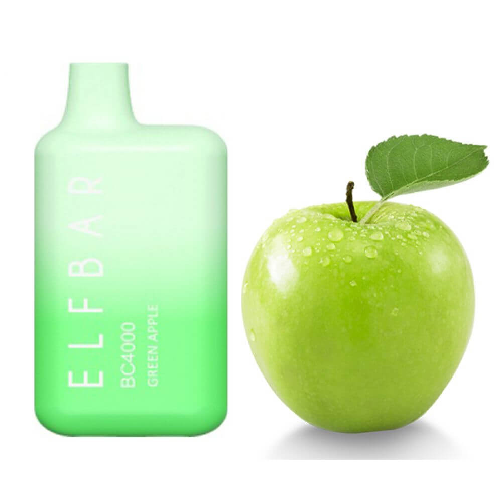 Одноразова електронна сигарета Elf Bar BC4000 Green apple (Зелене яблуко)