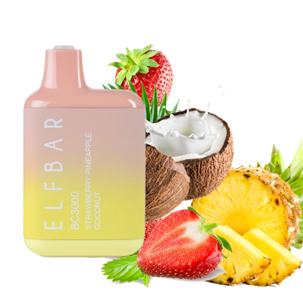 Одноразовая электронная сигарета Elf Bar BC3000 Strawberry Pineapple Coconut (Клубника ананас кокос)