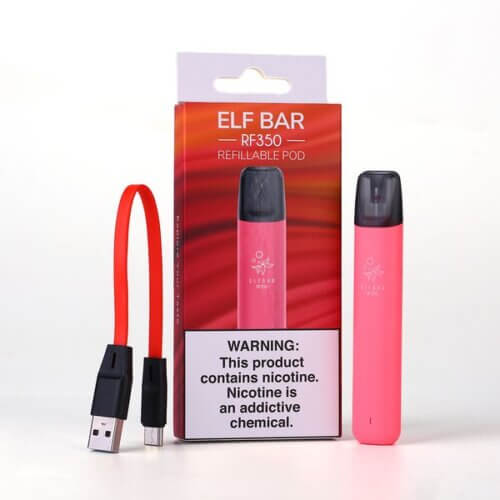 Багаторазовий Elf Bar RF350 Pod Starter Kit 350 mAh - Pink (red)