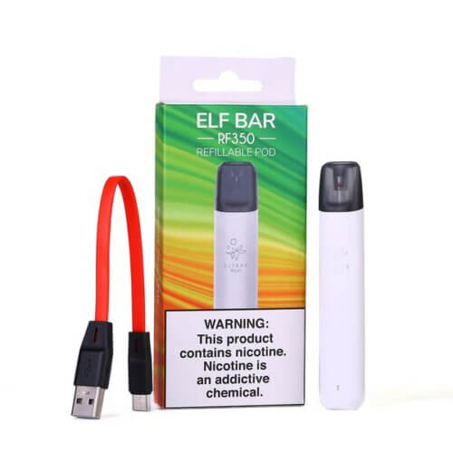 Многоразовый Elf Bar RF350 Pod Starter Kit 350 mAh - White