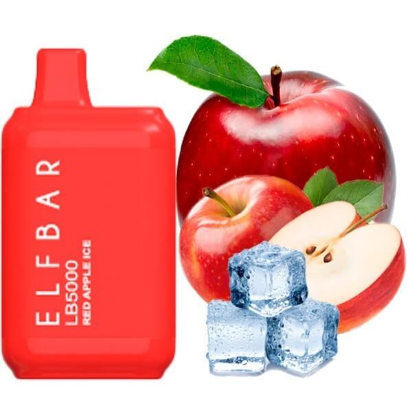 Одноразовая электронная сигарета Elf bar LB5000 Red Apple Ice (Красное яблоко лед)