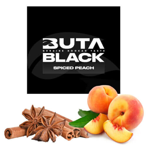 Тютюн для кальяну Buta Black Spiced Peach (Пряний персик) 100 грам