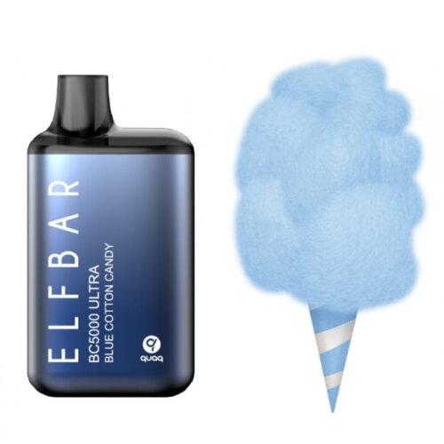 Одноразовая электронная сигарета Elf bar BC5000 Ultra Blue Cotton Candy (Сахарная вата с черникой)