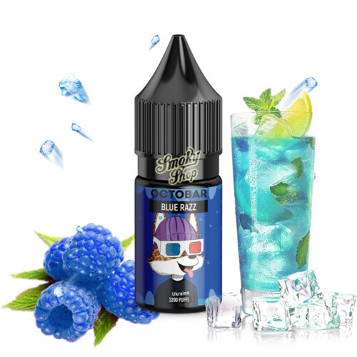 Жидкость для электронных сигарет Octobar Blue Razz - Малина Лимонад лед (10 мл)