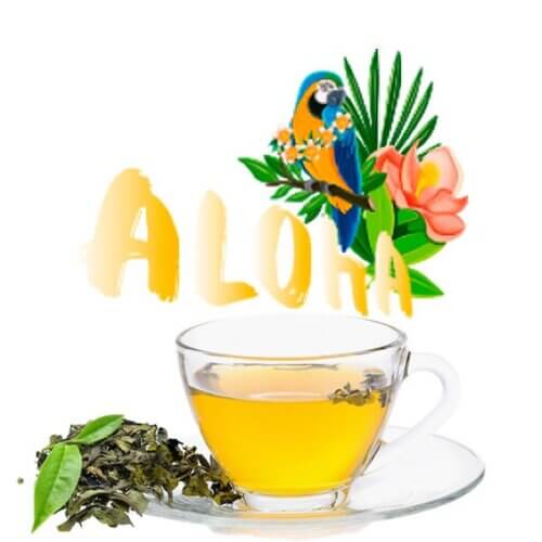 Безникотиновая смесь для кальяна Aloha Зеленый чай (40 грамм)