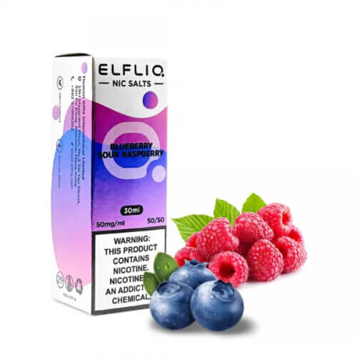 Жидкость для электронных сигарет ELFLIQ Blueberry sour raspberry (Черника кислая малина, 30 мл)