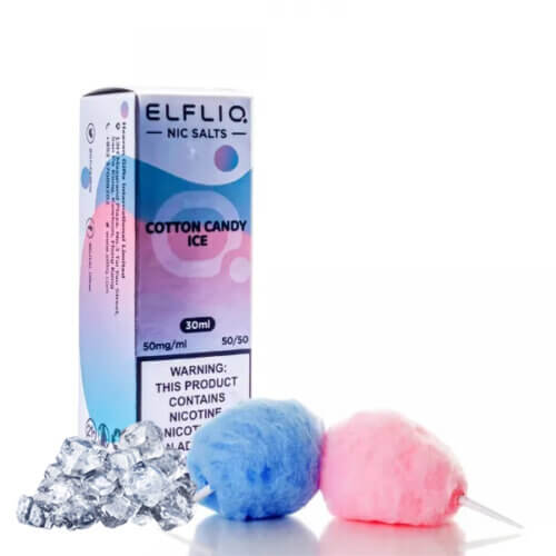 Жидкость для электронных сигарет ELFLIQ Cotton candy ice (Сладкая вата со льдом, 30 мл)