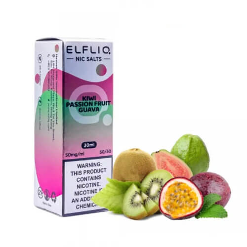 Жидкость для электронных сигарет ELFLIQ Kiwi Passion fruit Guava (Киви Маракуйя Гуава, 30 мл)