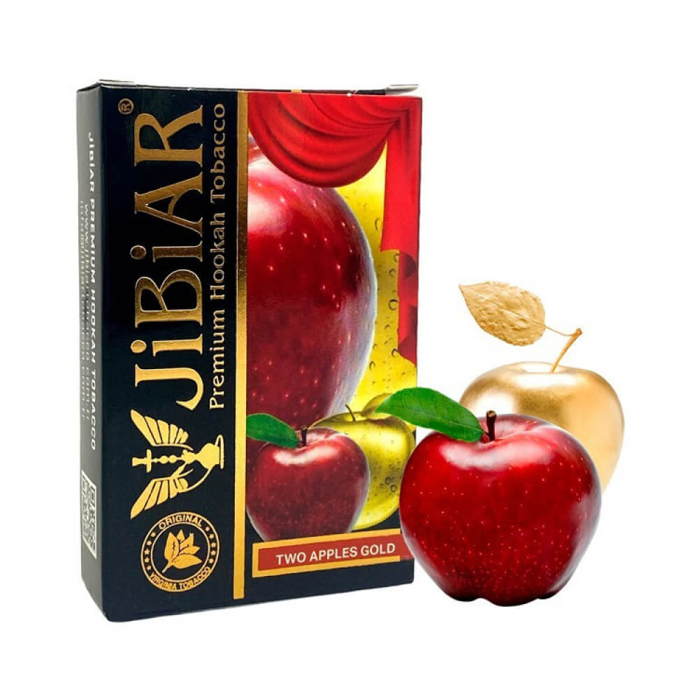 Табак для кальяна Jibiar Two apples gold (Двойное яблоко Голд) 50 грамм