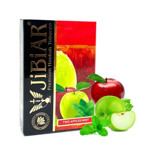 Табак для кальяна Jibiar Two apples mint (Двойное яблоко Мята) 50 грамм