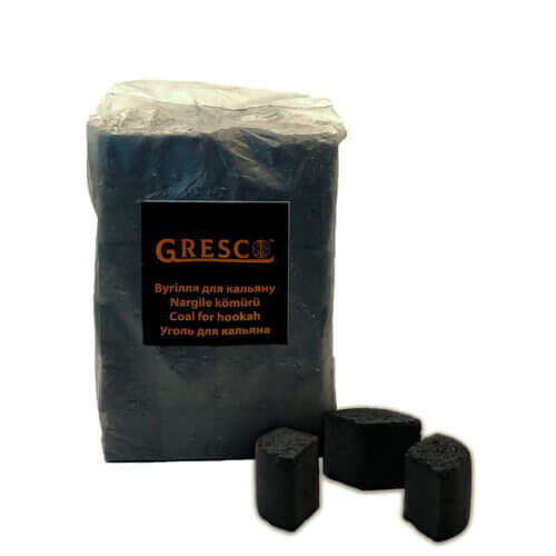 Ореховый уголь для кальяна Gresco Kaloud (72шт, Пакет) 1кг