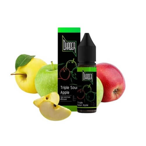 Рідина Chaser Black Triple Sour Apple (Потрійне кисле яблуко, 15 мл)