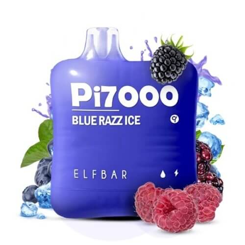Одноразовый Pod Elf Bar Pi7000 Blue Razz Ice