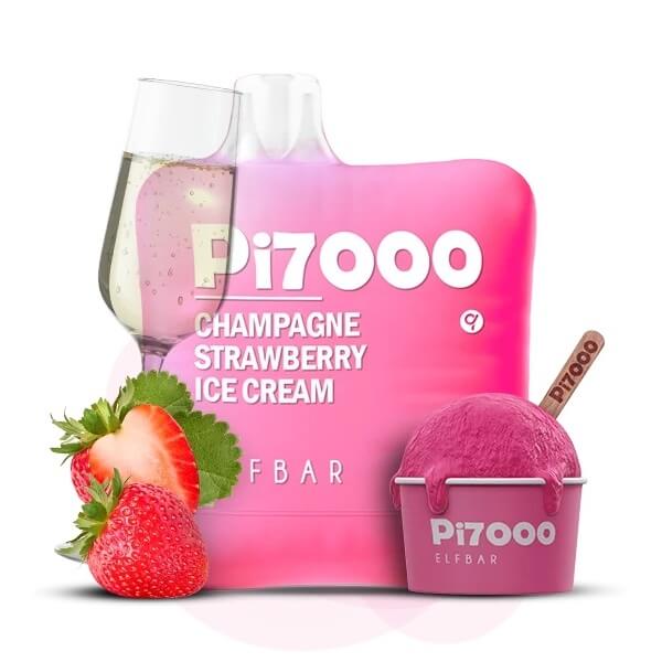 Одноразовый Pod Elf Bar PI7000 Champagne Strawberry Ice Cream
