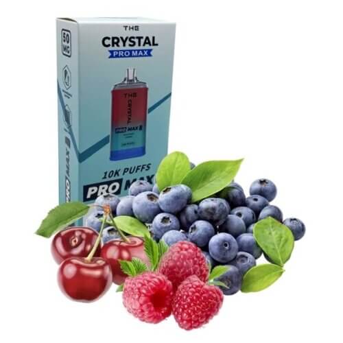 The Crystal Pro Max Blue razz cherry (Черника, Малина, Вишня, 10000 затяжек)