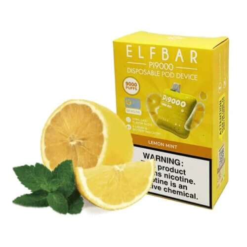 Elf Bar Pi9000 Lemon mint (Лимон мята) Одноразовый POD