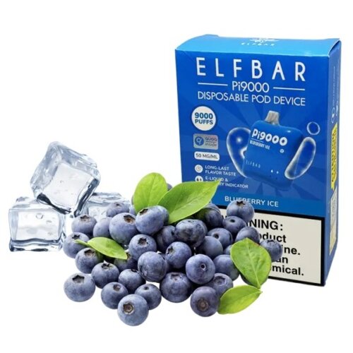 Elf Bar Pi9000 Blueberry ice (Черника, Лёд) Одноразовый POD
