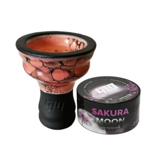 Глиняная чаша 420 (розовая) + табак Sakura Moon (25 г)