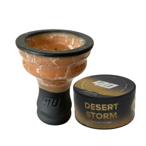 Глиняная чаша 420 (оранжевая) + табак Desert Storm (25 г)