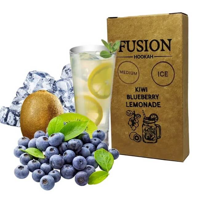 Табак Fusion Medium Ice Kiwi Blueberry Lemonade (Лимон, Киви, Голубика, Лед, 100 г)
