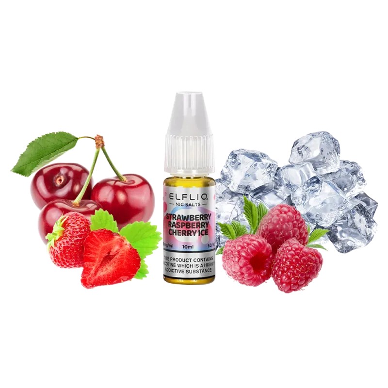 Жидкость ELFLIQ Strawberry Raspberry Cherry Ice (Клубника, Малина, Вишня, Лед, 10 мл)