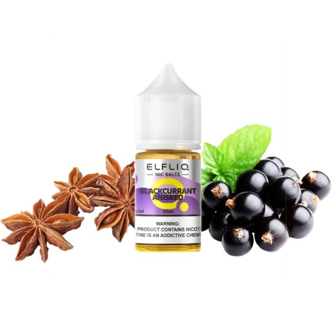 Жидкость ELFLIQ Blackcurrant Aniseed (Черная смородина, Анис, 30 мл)