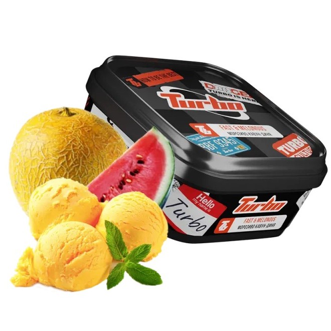 Табак Turbo Fast & Melonous (Мороженое, Арбуз, Дыня, 250 г)