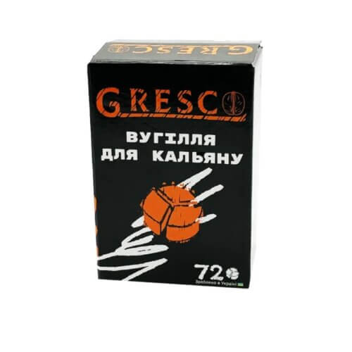 Уголь Gresco ореховый (1 кг, 72 шт, сегмент)