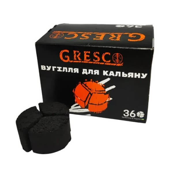 Ореховый уголь Gresco Kaloud (0,5 кг, 36 шт, сегмент)