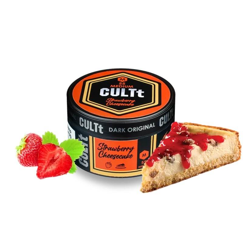 Табак CULTt Medium Strawberry Cheesecake M55 (Клубничный Чизкейк, 100 г)