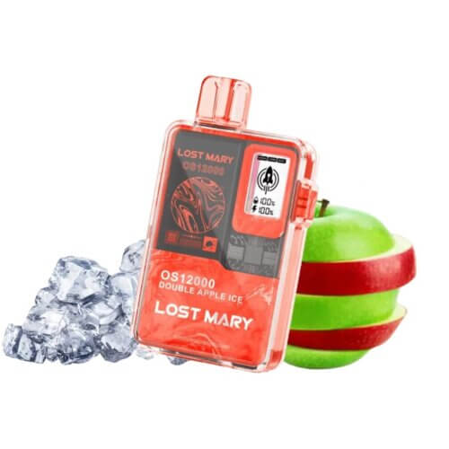 Одноразовый POD Lost Mary OS12000 Double Apple Ice (Двойное яблоко, Лед)