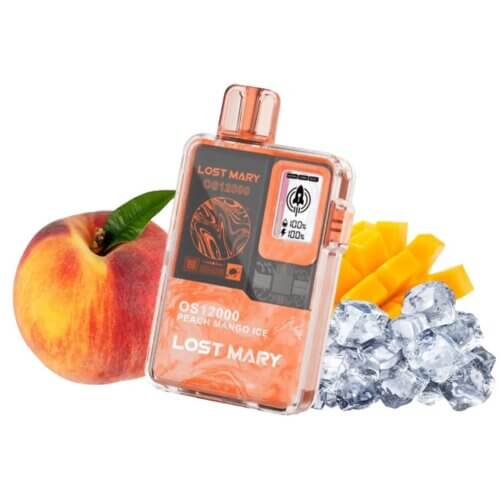 Одноразовый POD Lost Mary OS12000 Peach Mango Ice (Персик, Манго, Лед)