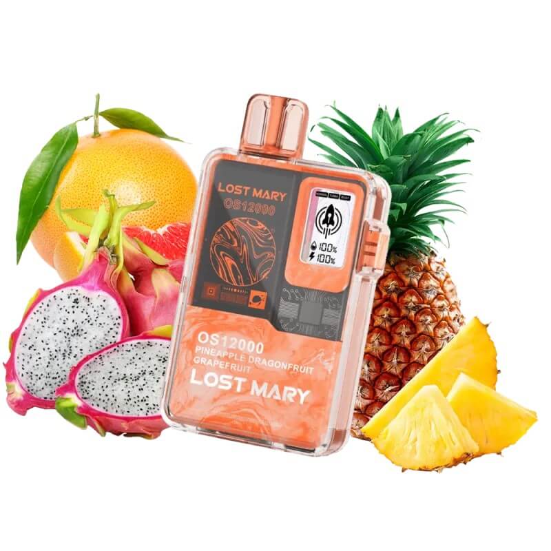 Одноразовый POD Lost Mary OS12000 Pineapple Dragonfruit Grapefruit (Ананас, Питайя, Грейпфрут)