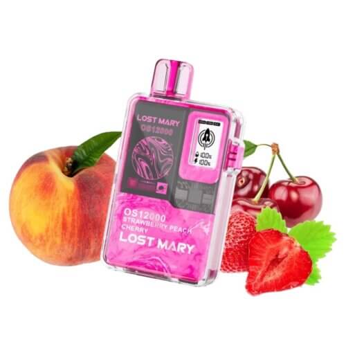 Одноразовый POD Lost Mary OS12000 Strawberry Peach Cherry (Клубника, Персик, Вишня)