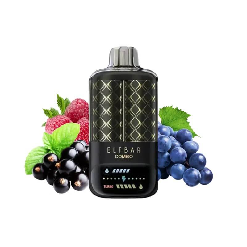 Одноразовый POD Elf Bar 25000 Combo Blackcurrant Raspberry & Grape (Черная смородина, Малина, Виноград)