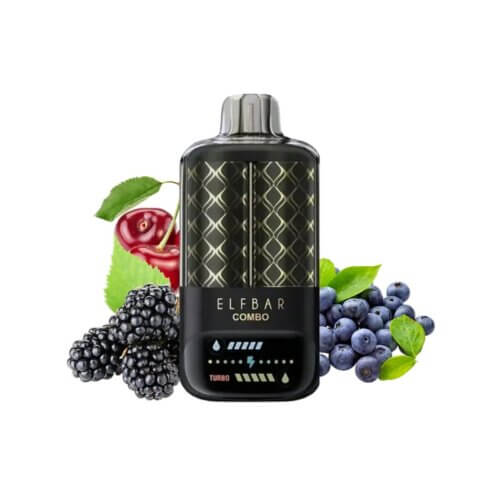 Одноразовый POD Elf Bar 25000 Combo Blueberry Sour Raspberry & Cherry (Черника, Ежевика, Вишня)