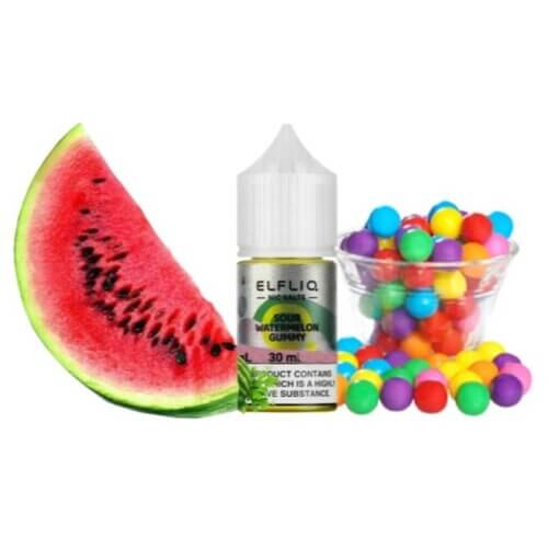 Жидкость ELFLIQ Sour Watermelon Gummy (Кислая Арбузная Жвачка, 30 мл)