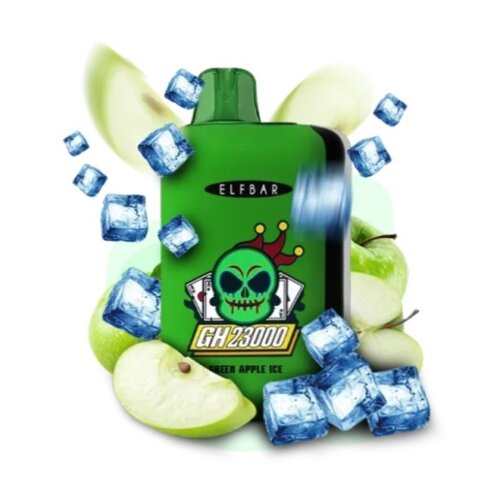 Одноразовый POD Elf Bar GH 23000 Green Apple Ice (Яблоко, Лед)