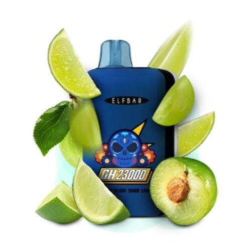 Одноразовый POD Elf Bar GH 23000 Green Plum Sour Lime (Слива, Лайм)