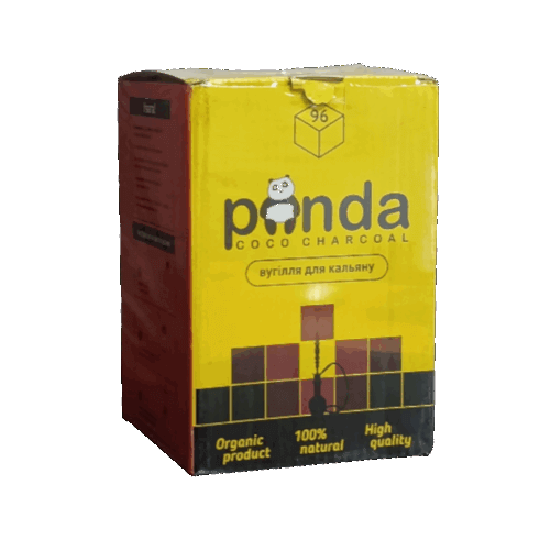 Кокосовый уголь для кальяна Panda Yellow (1 кг, 96 шт., р22)