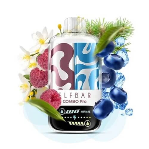 Одноразовый POD Elf Bar Combo Pro 30000 Jasmine Raspberry & Blueberry Ice (Жасмин Малина и Черника Айс)