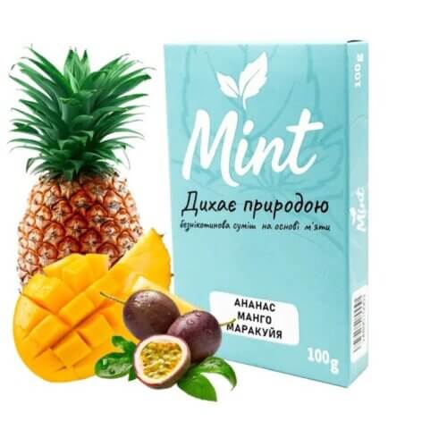 Кальянная смесь Mint Ананас, Манго, Маракуйя (100 г)