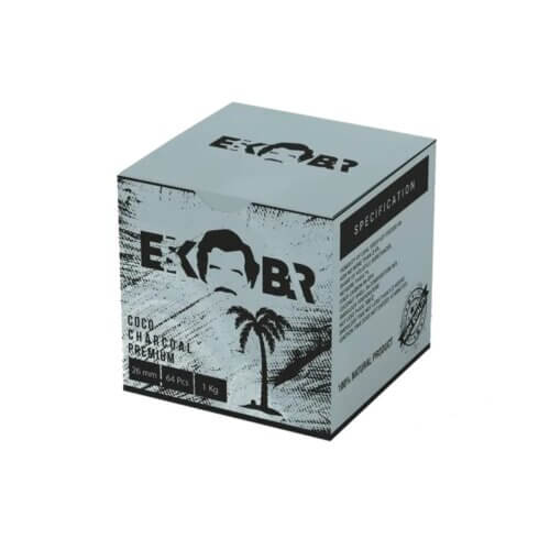 Кокосовый уголь для кальяна Eskobar (1 кг, 64 шт, р26)