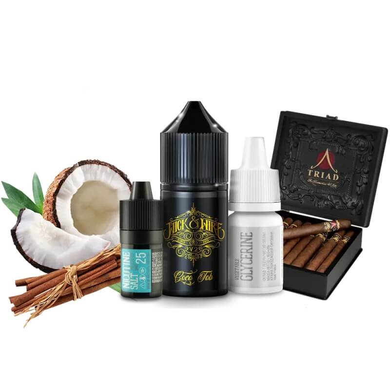Набор для самозамеса Wick&Wire salt Coco Tob V2 (Коко тоб, 25 мг, 30 мл) Набор для самозамеса Wick&Wire salt Coco Tob V2 (Коко тоб, 25 мг, 30 мл)