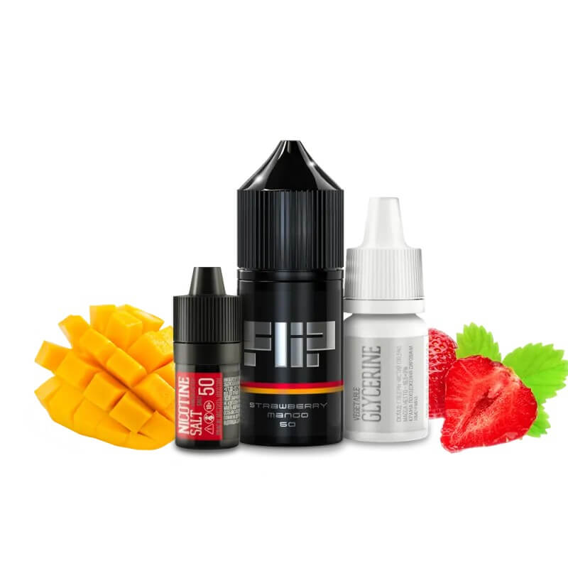 Набор для самозамеса Flip salt Strawberry Mango (Клубника, Манго, 50 мг, 30 мл) Набор для самозамеса Flip salt Strawberry Mango (Клубника, Манго, 50 мг, 30 мл)