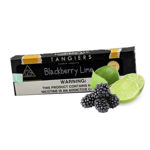 Табак Tangiers Noir №129 Blackberry Lime (Ежевика, Лайм, 250 г) Чёрная упаковка